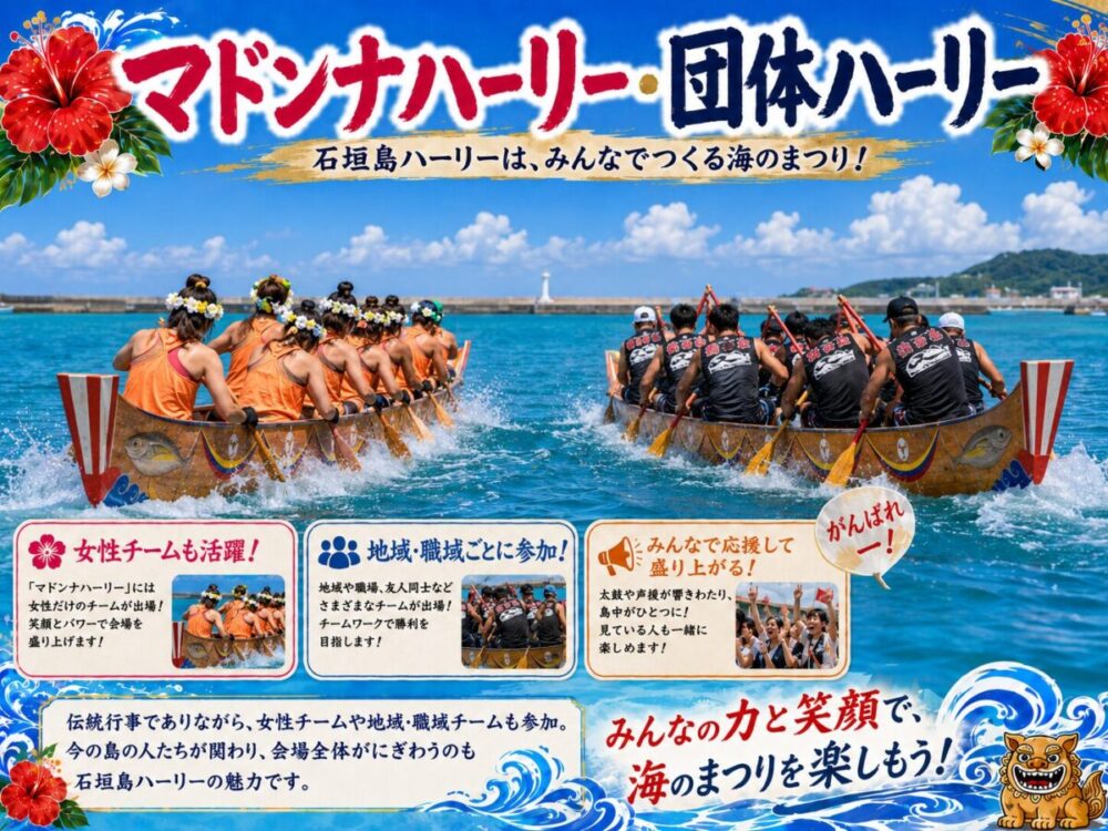 マドンナハーリーと団体ハーリーの概要図解