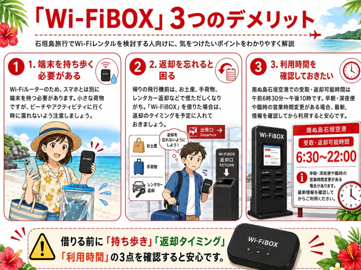 「Wi-FiBOX」3つのデメリットをイメージ