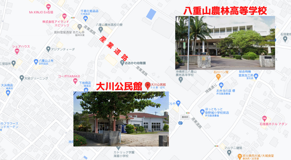 大川公民館周辺マップ